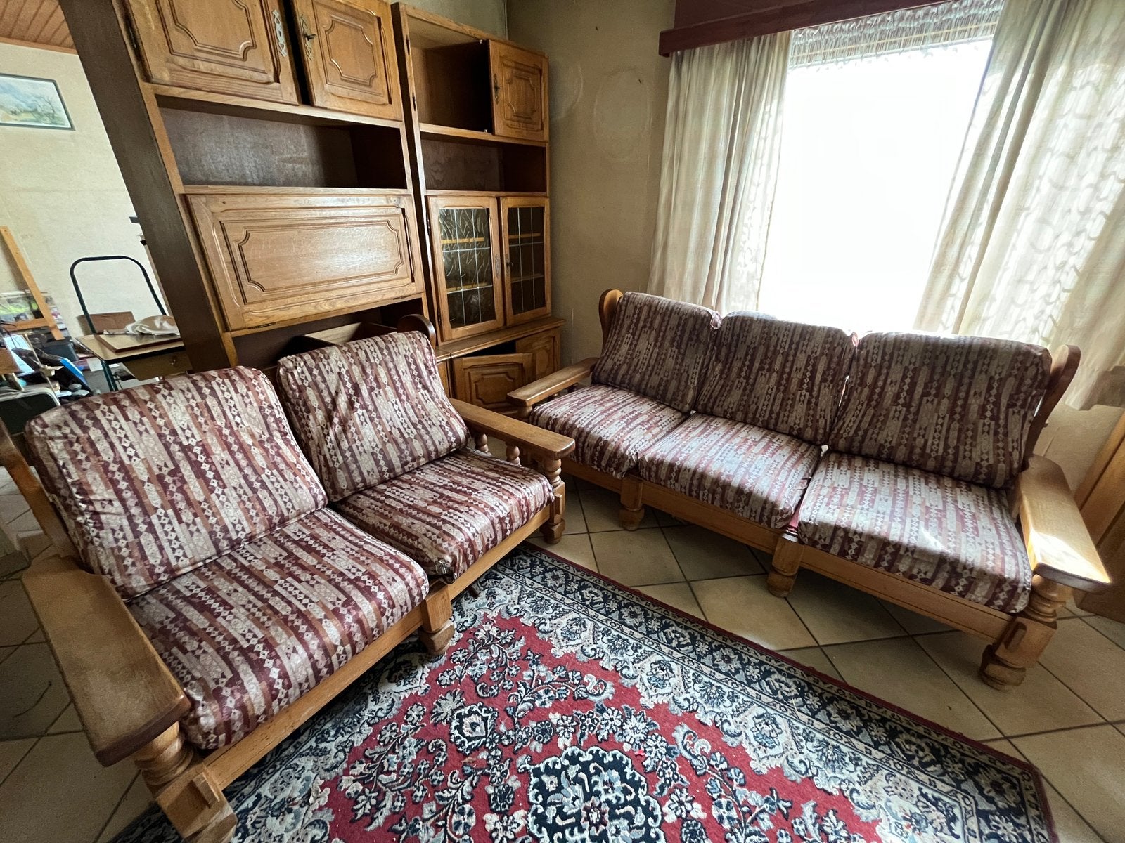 Fauteuille, Maison & Meubles, Canapés | Salons, Utilisé, Banc droit, Bois, Enlèvement