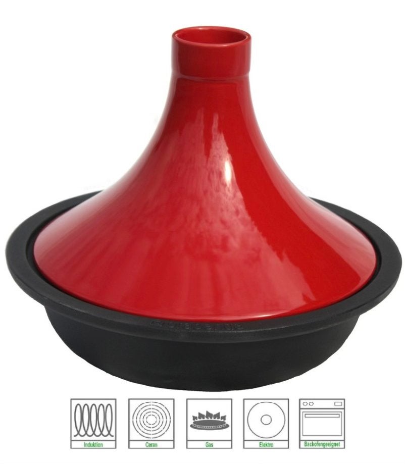 Tajine en fonte avec couvercle en céramique de Brabantia, Neuf, Tajine, Enlèvement, Autres marques