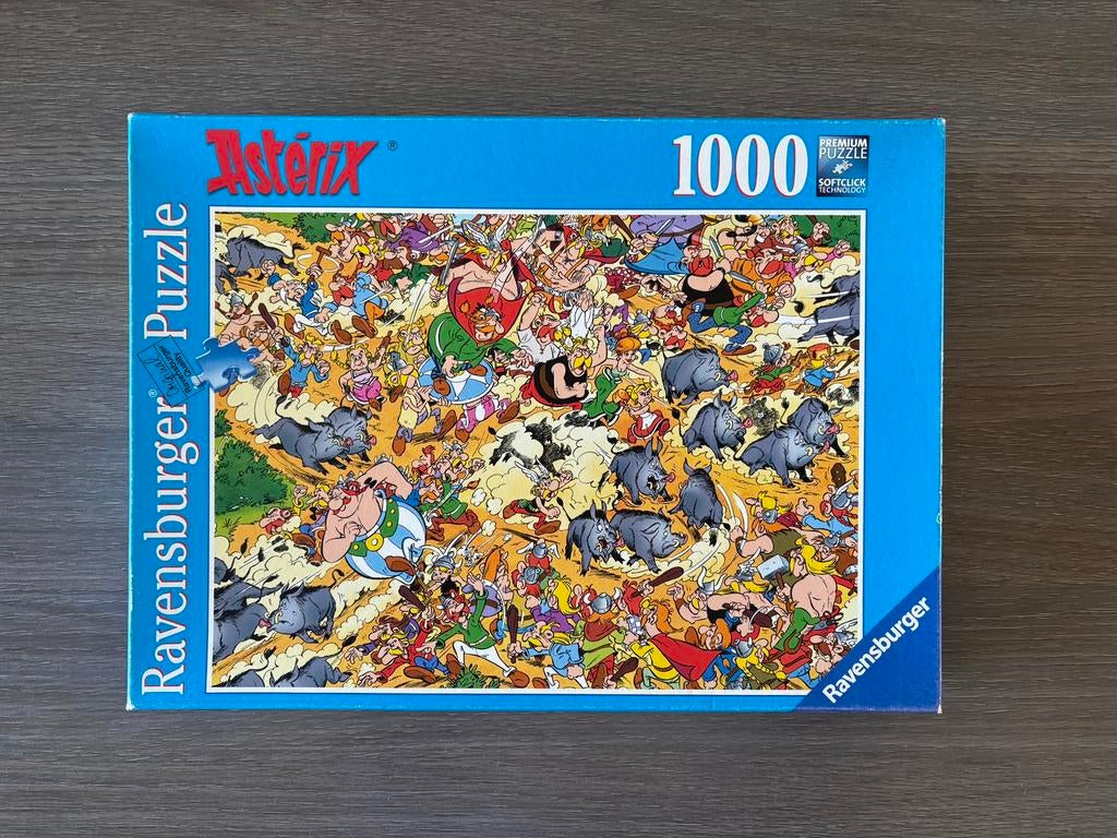 Puzzel Asterix Jacht op everzwijnen, Ophalen of Verzenden, 500 t/m 1500 stukjes, Zo goed als nieuw, Legpuzzel