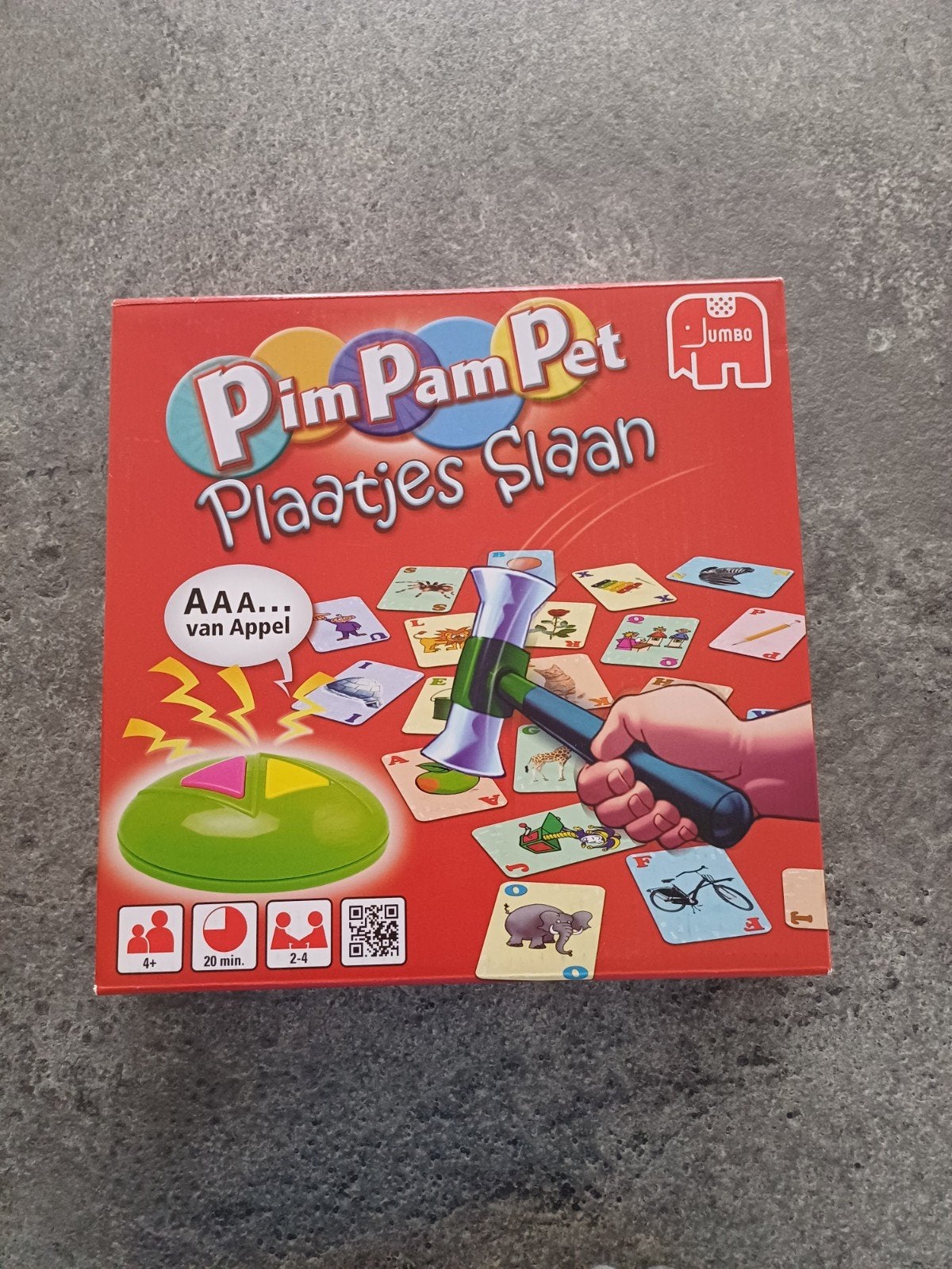 Pim pam met, plaatjes slaan, Ophalen