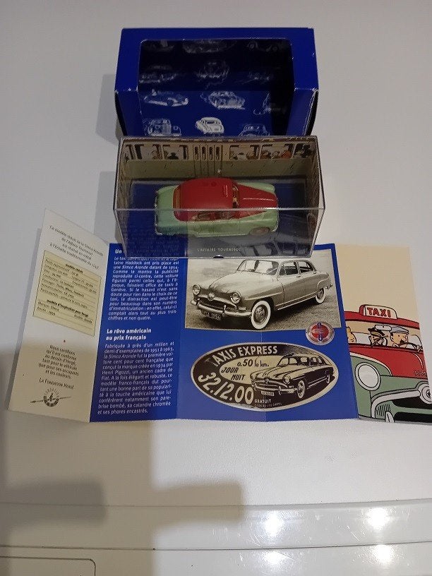 Kuifje auto 21 t.e.m. 25 Atlas blauwe dozen met certificaat, Ophalen of Verzenden, Kuifje, Zo goed als nieuw, Overige typen