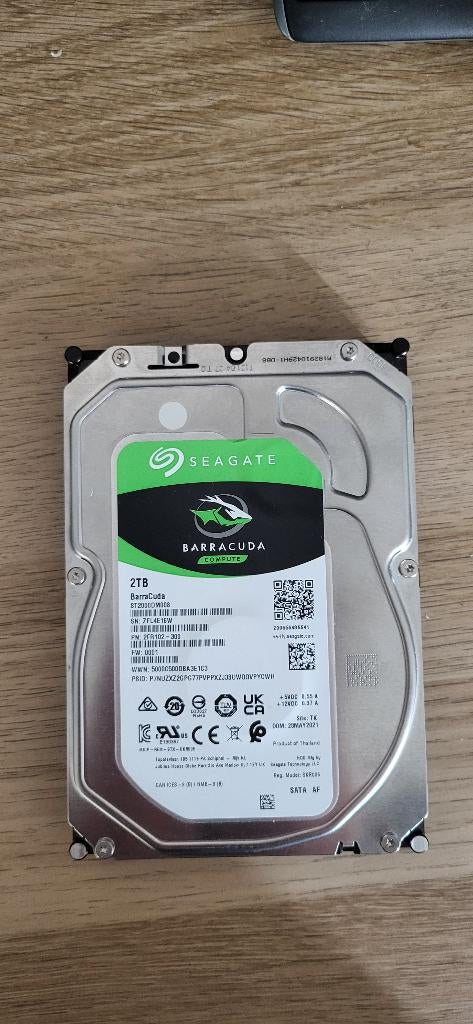 Disque dur de 2 To : défectueux, Informatique & Logiciels, Enlèvement ou Envoi, HDD, Interne, Ne fonctionne pas