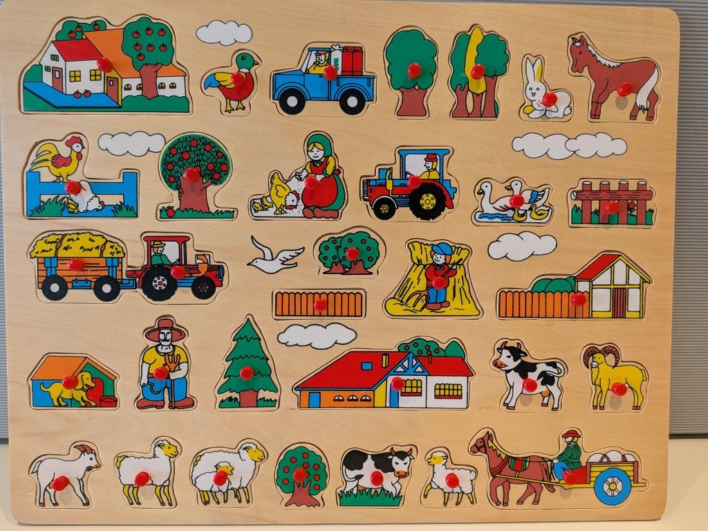 Puzzles à brancher en bois, Enlèvement, 10 à 50 pièces, Utilisé, 2 à 4 ans