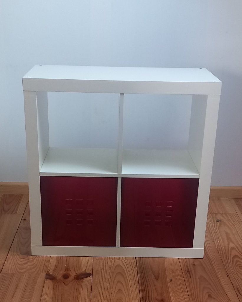 Ikea Kallax open kast wit incl. 2 rode opbergbakken, Enlèvement, Utilisé