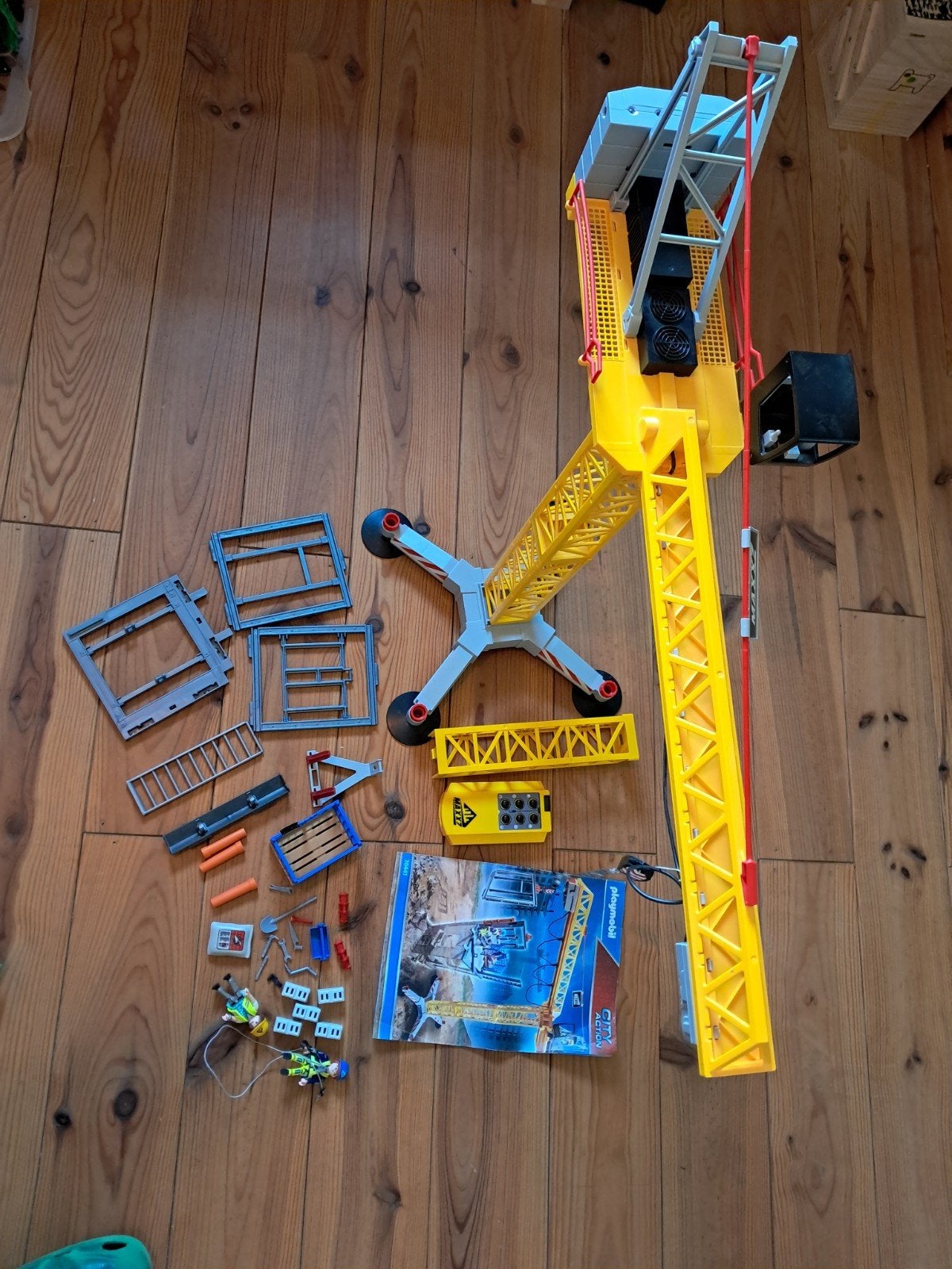 Grue de chantier Playmobil city action 70441., Onderdelen, Zo goed als nieuw, Elektrisch, Ophalen