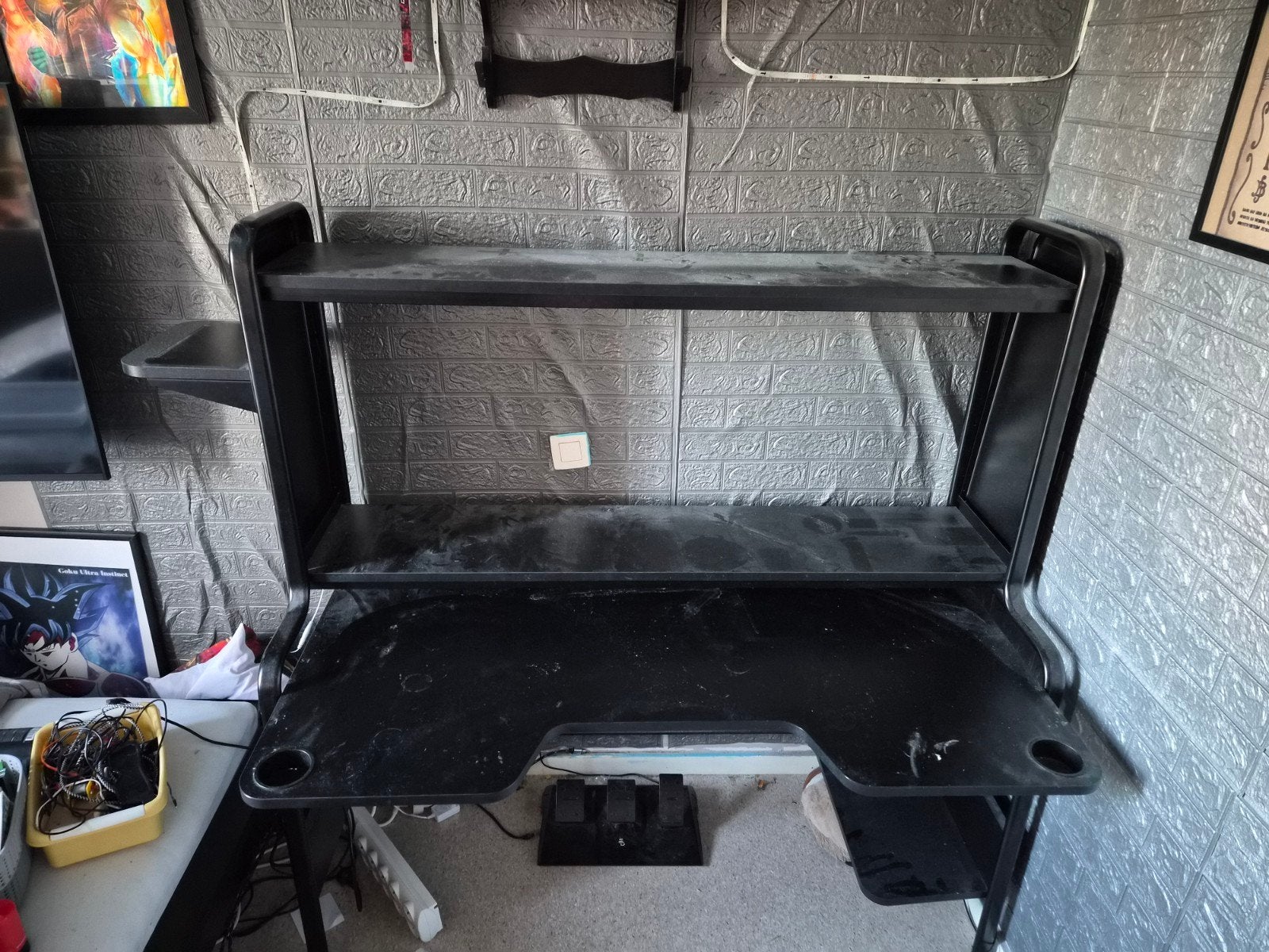 game bureau, Zwart, Gebruikt, Metaal, 74 cm