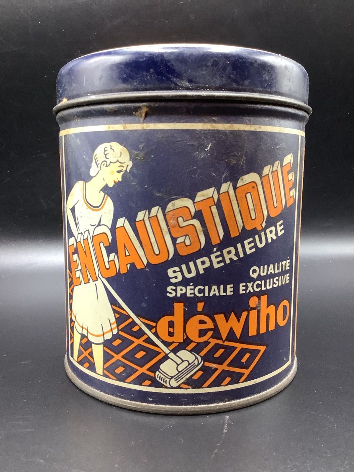 Oude Dewiho art deco boenwas doos, Ophalen of Verzenden, Gebruikt