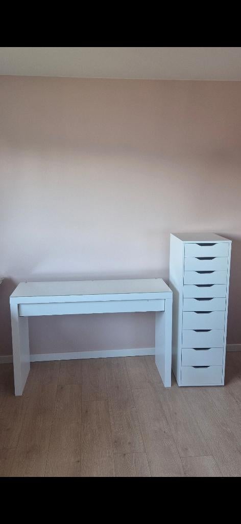 Ikea malm burea en Alex ladekast, Ophalen, Gebruikt