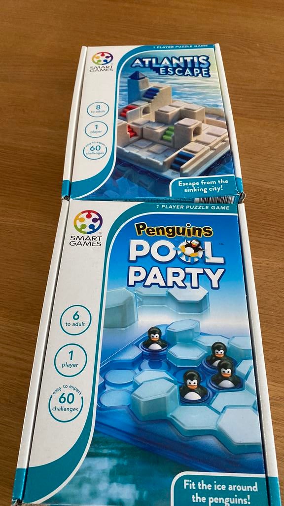 Smart Games Pengiuns & Atlantis escape, Enlèvement, Utilisé, Rubik's Cube ou Puzzle 3D