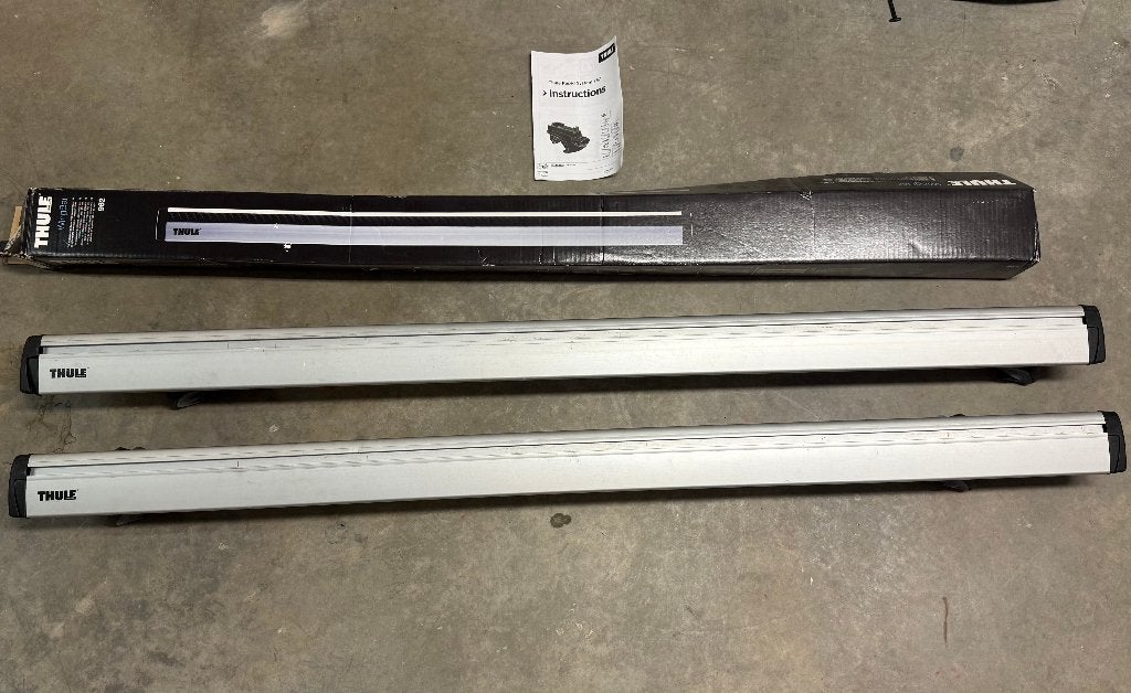 Thule WingBar 962 (135 cm) + Thule Rapid System 757-, Autos : Divers, Porte-bagages, Comme neuf, Enlèvement