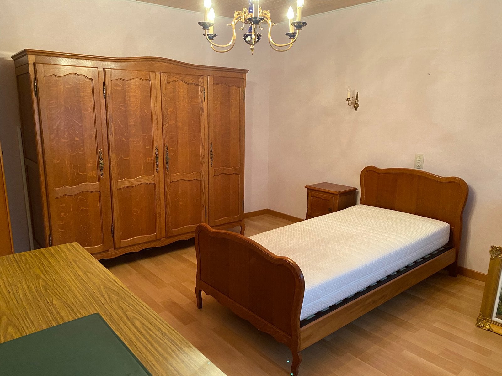 Eiken slaapkamer (1 persoon) - zeer goede staat, Huis en Inrichting, Slaapkamer | Complete slaapkamers, Ophalen, Gebruikt