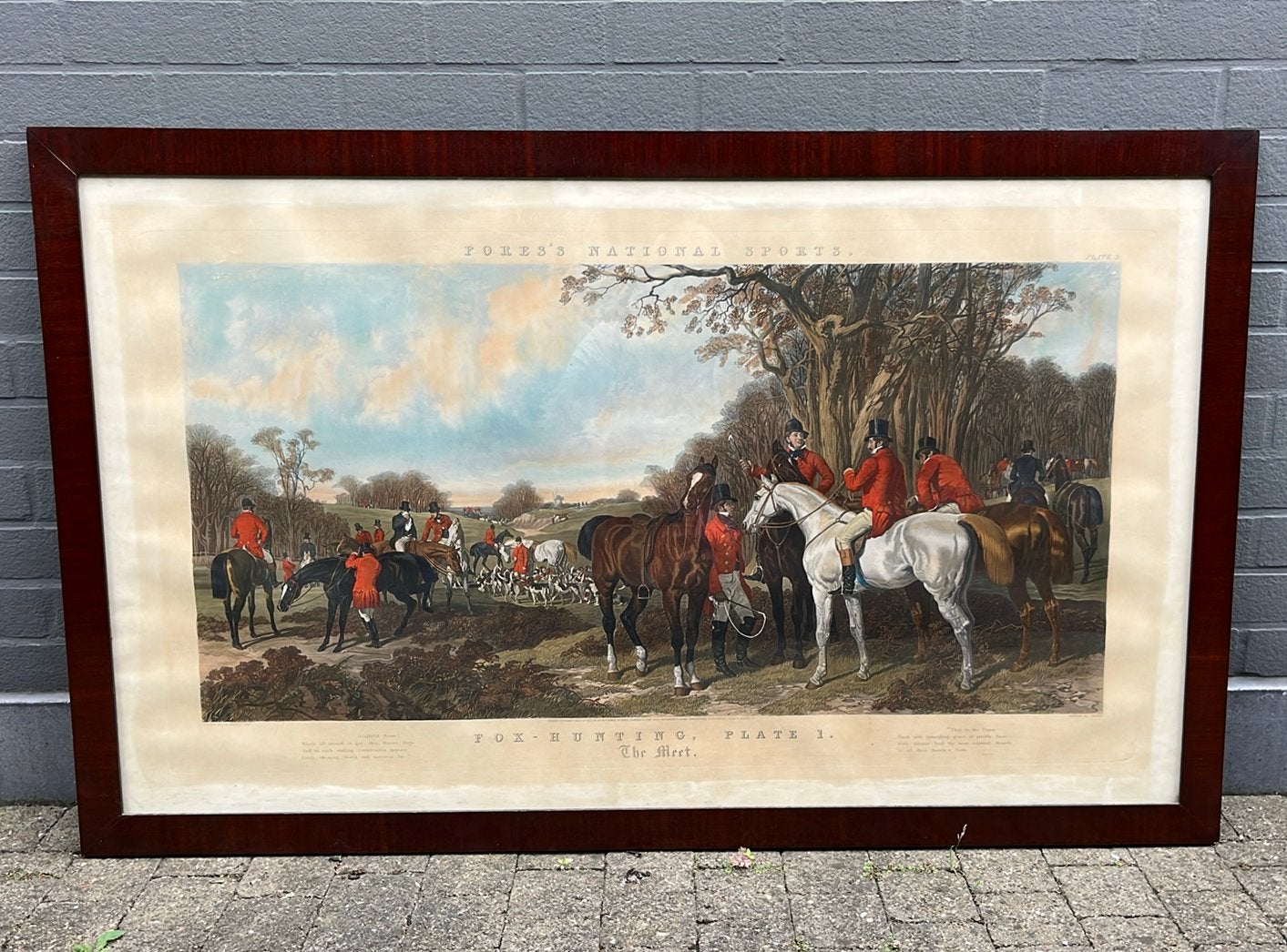 Gravure jachttafereel, Antiek en Kunst, Ophalen