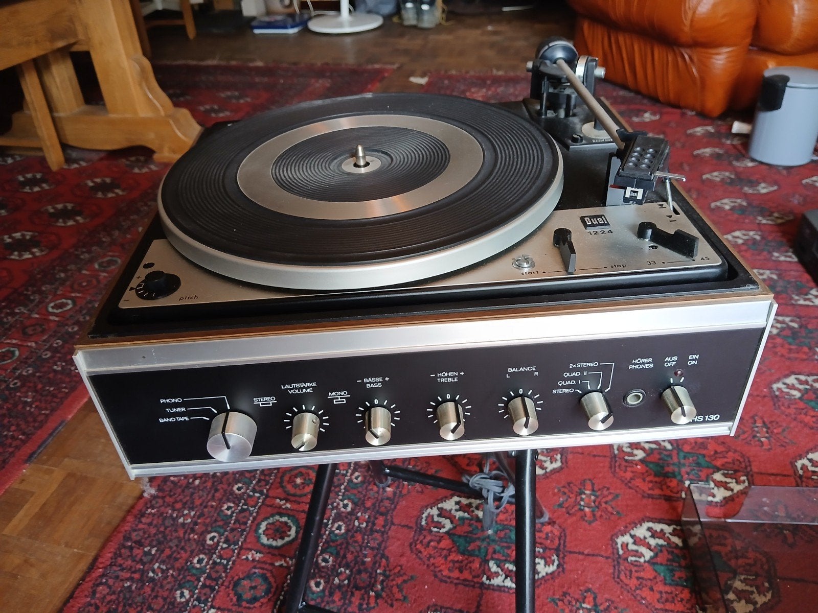 Platine tourne-disque Dual HS 130 (années 70) – Superbe vint, TV, Hi-fi & Vidéo, Enlèvement ou Envoi, Tourne-disque, Dual, Automatique