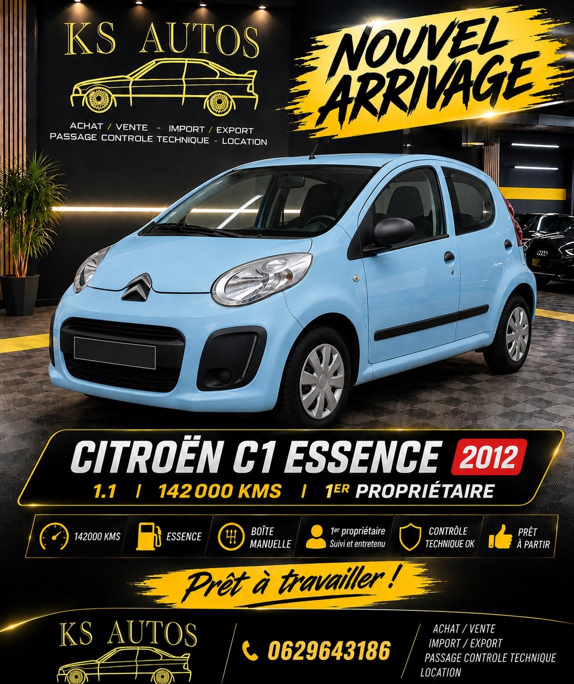 C1 1.1 ESSENCE DE 2012 140000 KMS, Autos, Achat, Boîte manuelle, C1, 5 portes