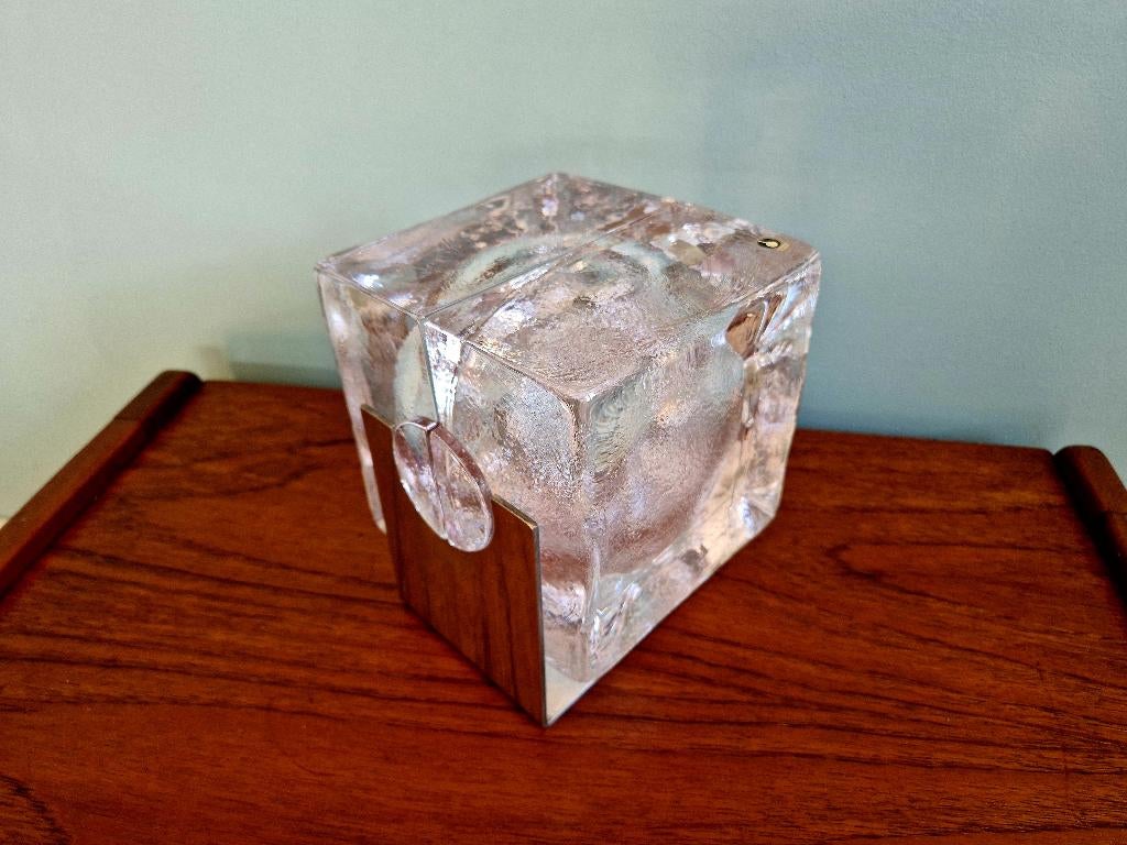 Scandinavische lamp, Ice Glass, Pukeberg (Zweden), 1970, Ophalen of Verzenden