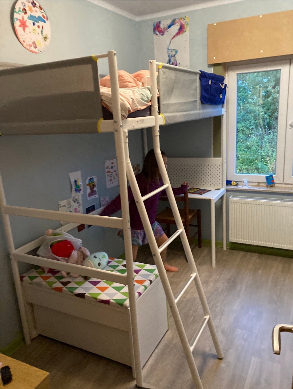 Hoogslaper Ikea Vitval, 90 cm, Enlèvement, Blanc, Une personne