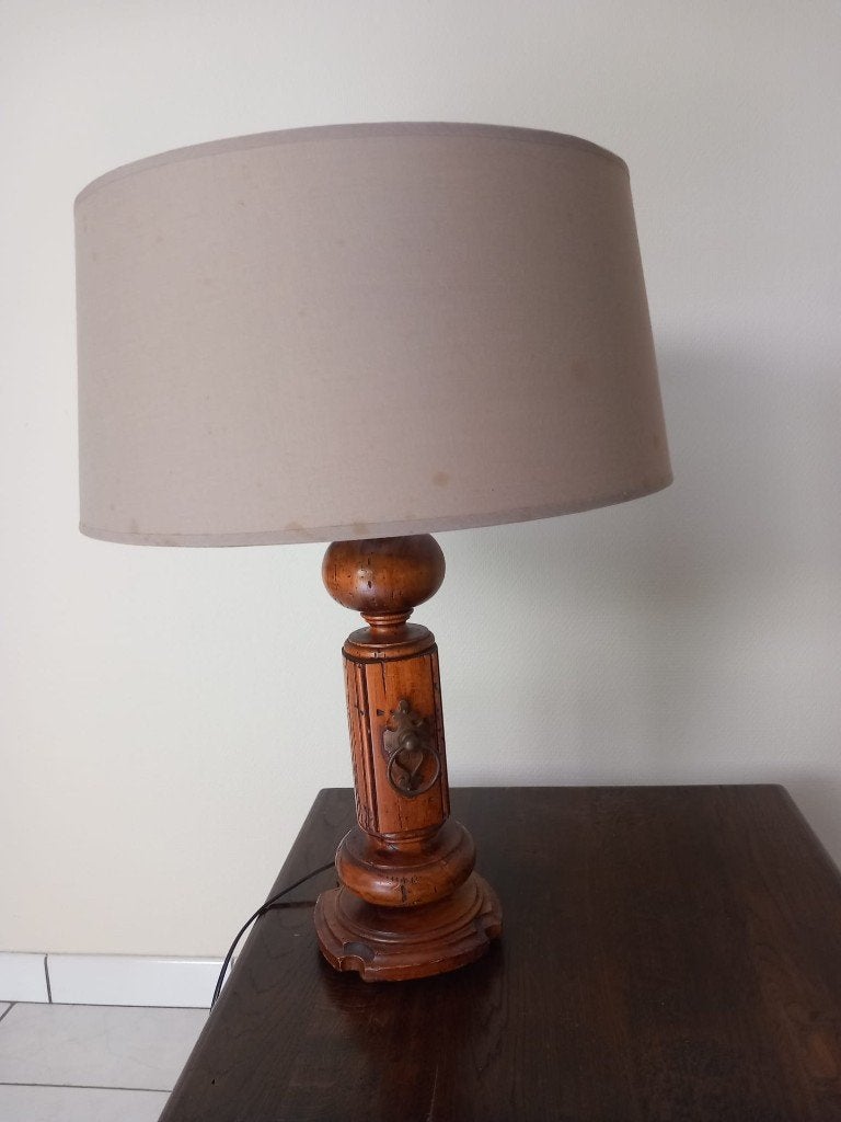 Tafellamp met voetschakelaar, Ophalen, Gebruikt, Vintage, Met schakelaar
