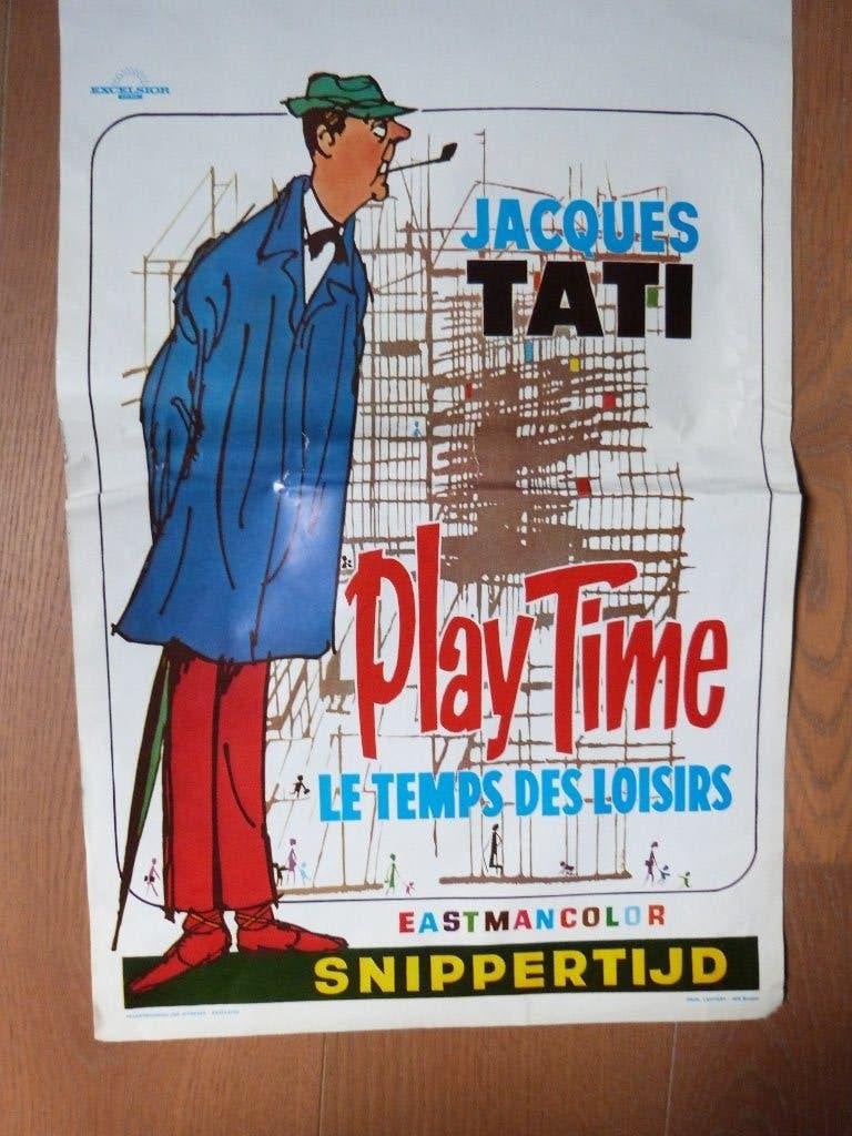 Poster  Cinema Français Jacques TATI Play-Time, Ophalen, A1 t/m A3, Film en Tv, Rechthoekig Staand