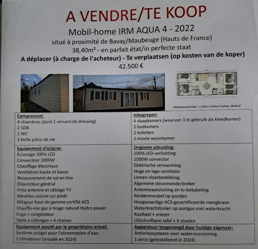 Mobil-home 4ch, Vacances, Village