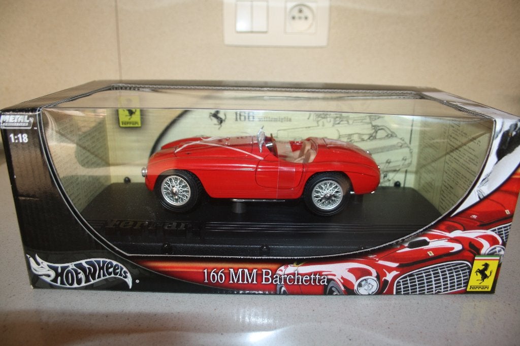 1:18 Hot Wheels Ferrari 166 MM Barchetta rood, Hobby en Vrije tijd, Ophalen of Verzenden, Nieuw, Auto, Hot Wheels