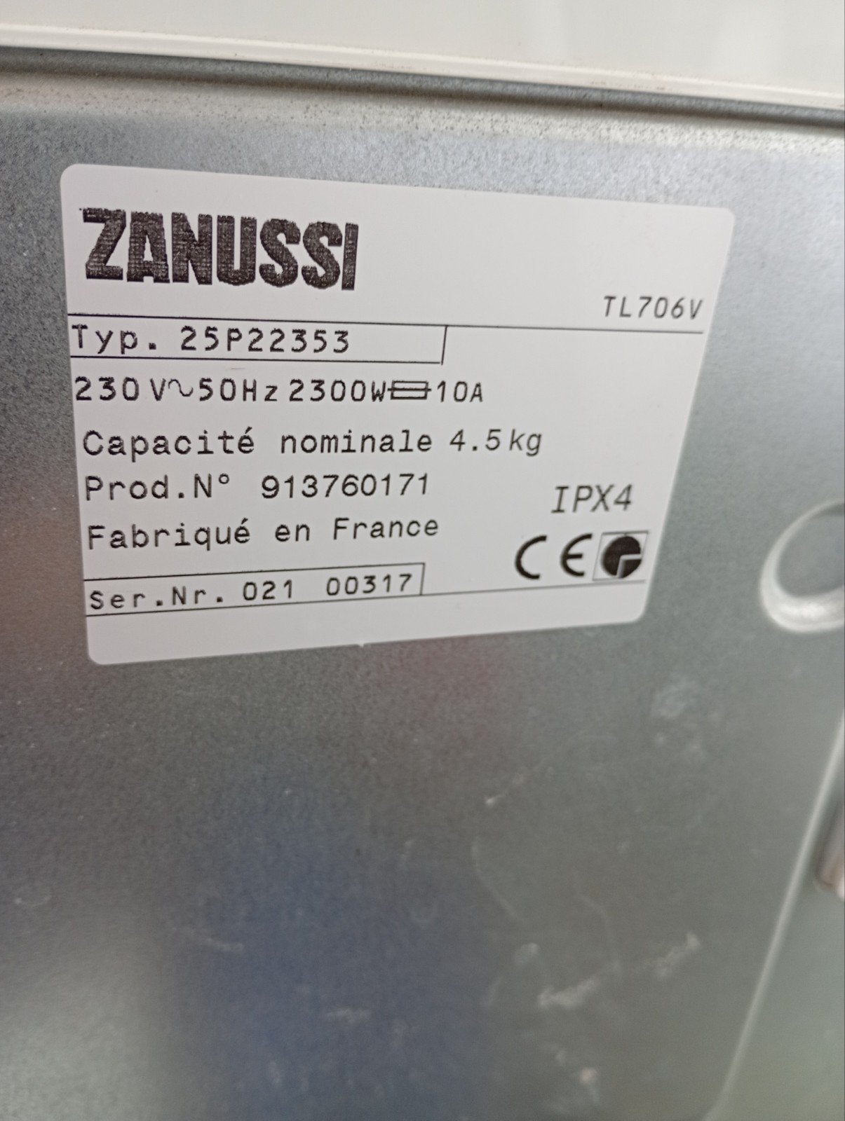 machine a laver, Electroménager, Lave-linge, 4 à 6 kg, Enlèvement, Utilisé, Élévateur