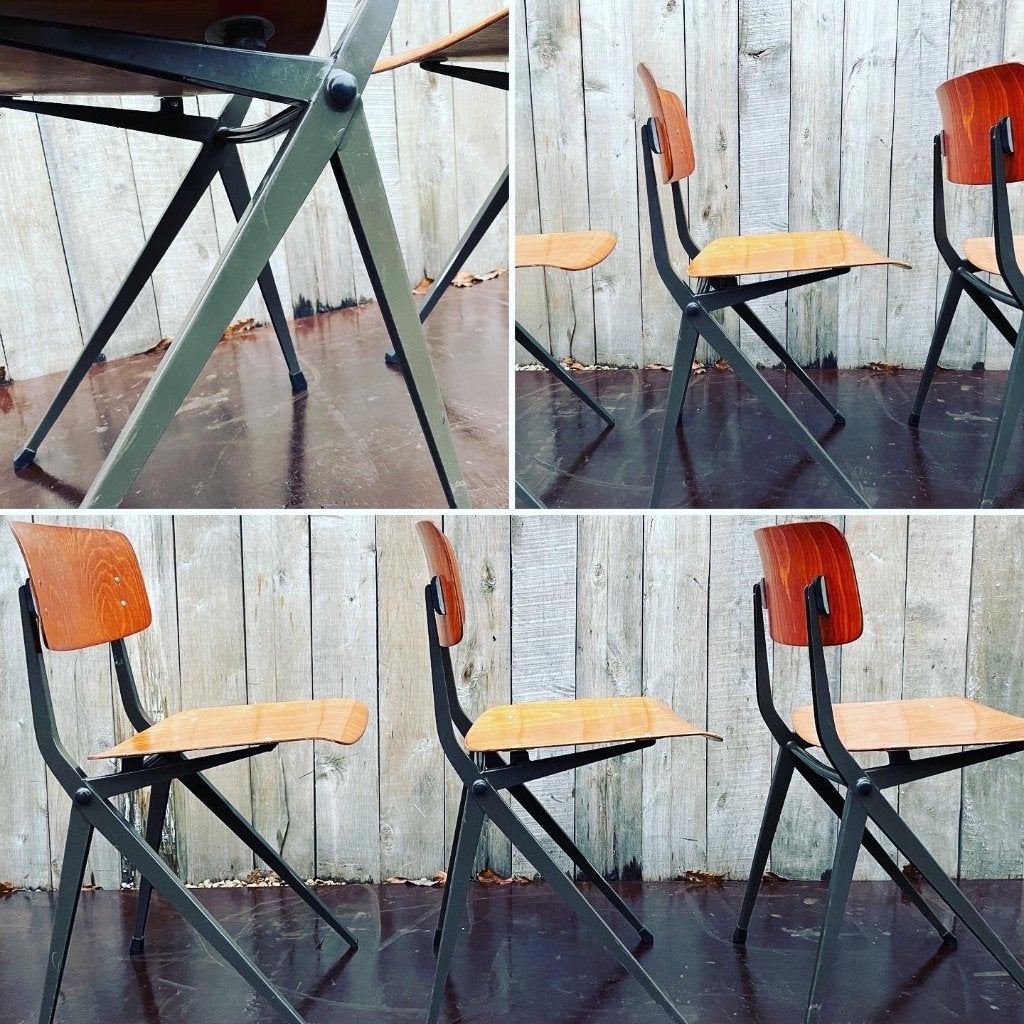 MARKO HOLLAND spinstoel 102, 1960S ( 14 op voorraad), Maison & Meubles, Enlèvement ou Envoi, Brun, Bois, MARKO HOLLAND spinstoel 102, 1960S ( 14 op voorraad)