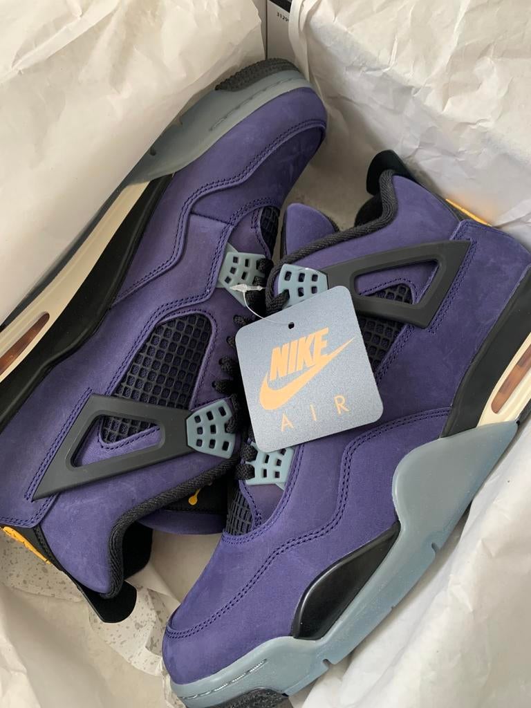 Nike air Jordan 4 lakers, Ophalen of Verzenden, Sneakers