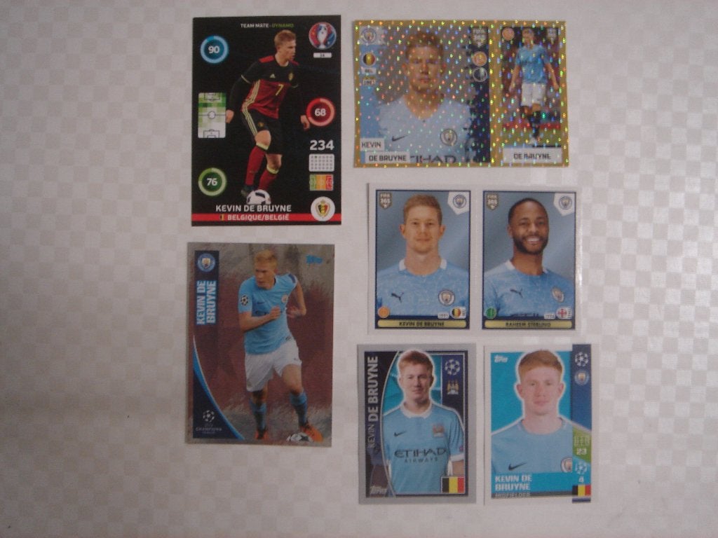 Kevin De Bruyne stickers en kaarten, Ophalen of Verzenden, Nieuw, Meerdere stickers