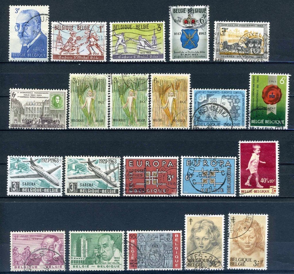 (B) Jaar 1963 gestempeld (1240-1276) -5, Postzegels en Munten, Postzegels | Europa | België, Verzenden, Gestempeld, Gestempeld
