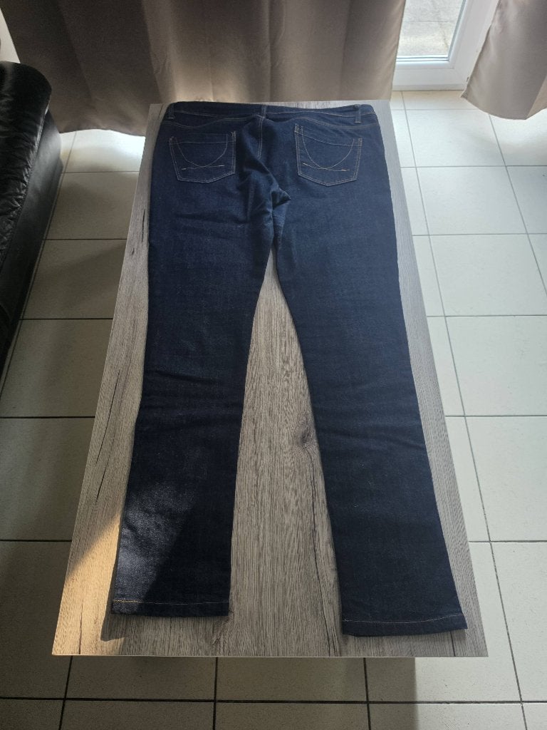 Jeàn pantalon femme  grande taille femme, Ophalen, Nieuw, Maat 46/48 (XL) of groter, Blauw