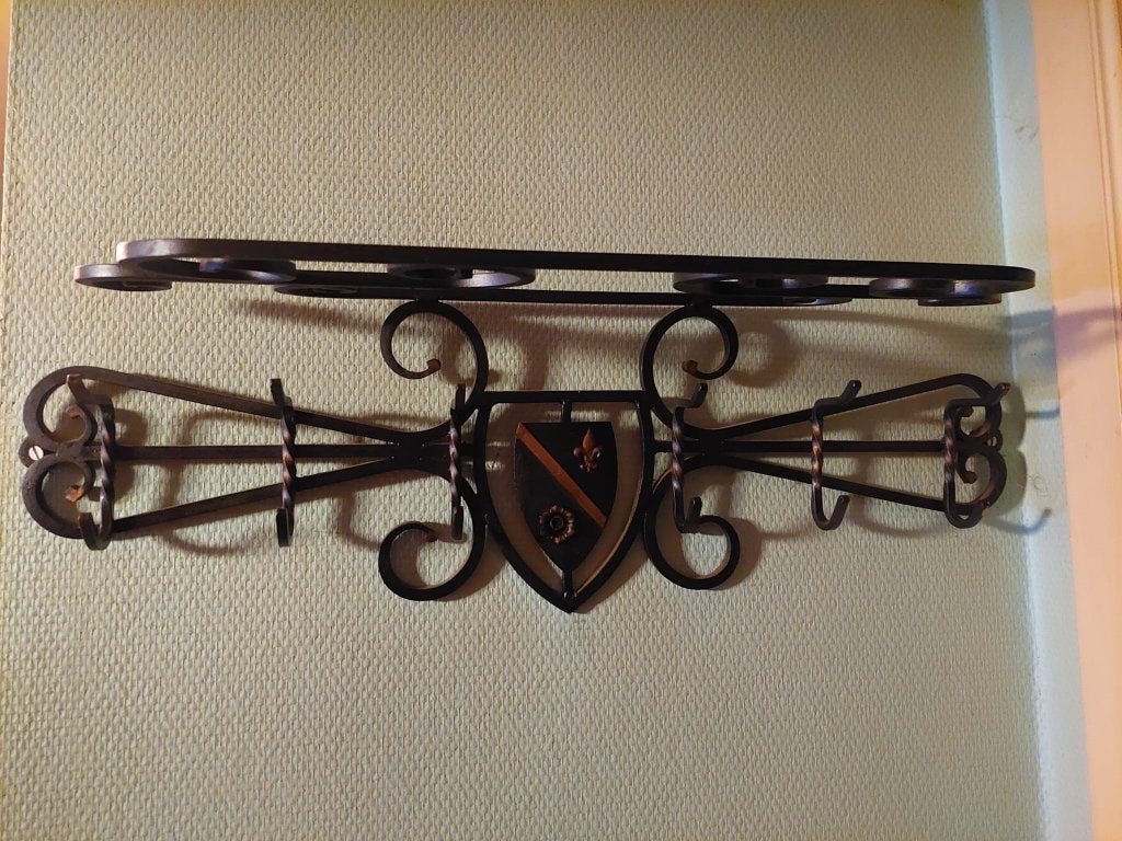 Decoratieve wandkapstok met hoedenplank, Ophalen, Zo goed als nieuw, Metaal, Wandkapstok