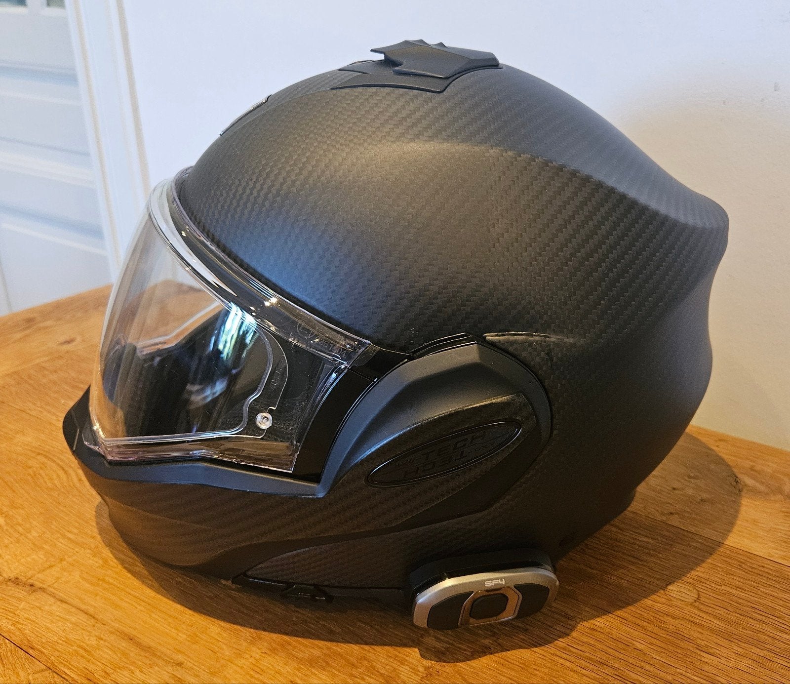 Casque Scorpion exo tech + intercom sena SF4. Comme neuf, Motos, Enlèvement, Neuf, avec ticket, XS