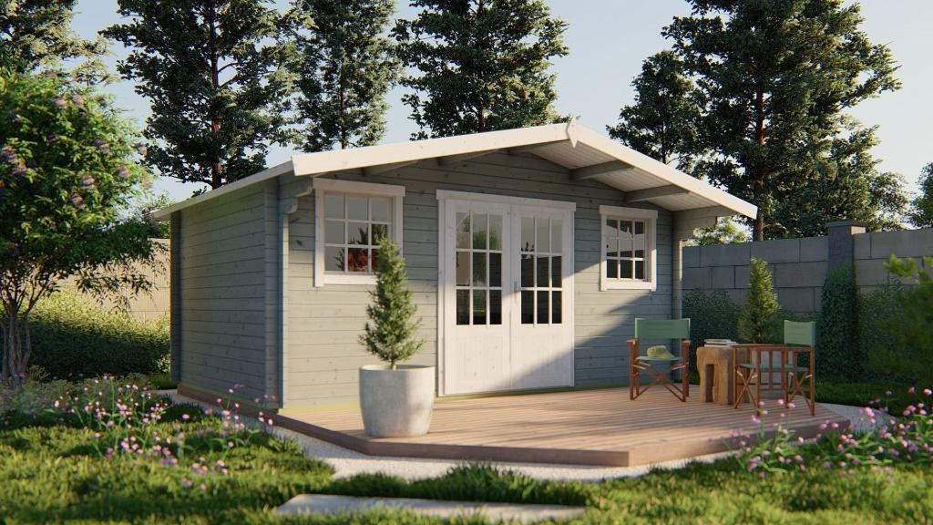 Blokhut - Tuinhuis Karen | 40 mm | onbehandeld, Verzenden, Nieuw