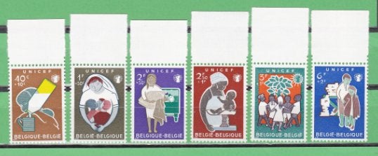 Timbres N 1153/1158 MNH  Série UNICEF de 1960., Timbres & Monnaies, Neuf, Non oblitéré, Gomme originale, Envoi