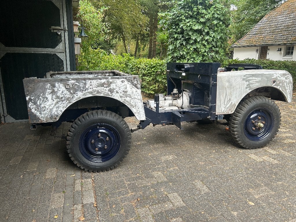 Land Rover Series 1 Rijkswacht 1951 project, Auto's, Land Rover, Blauw, Handgeschakeld, Vierwielaandrijving