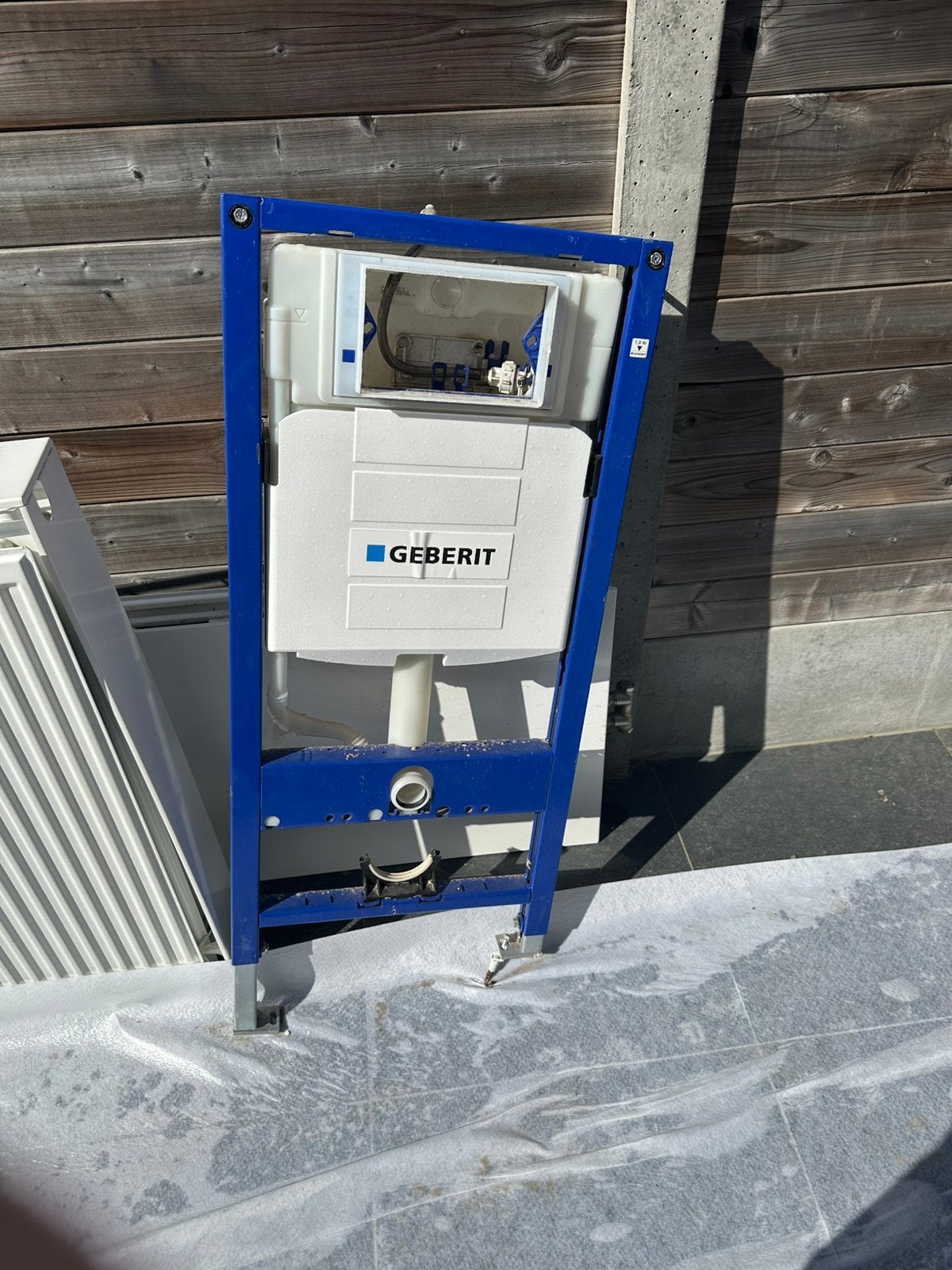Geberit duofix + sigma bedieningsplaat en blokhouder, Doe-het-zelf en Bouw, Sanitair, Ophalen, Gebruikt, Toilet
