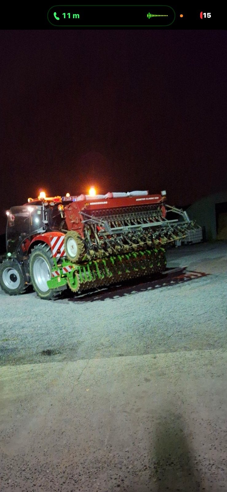 Kongskilde zaaimachine met kouters, Ophalen