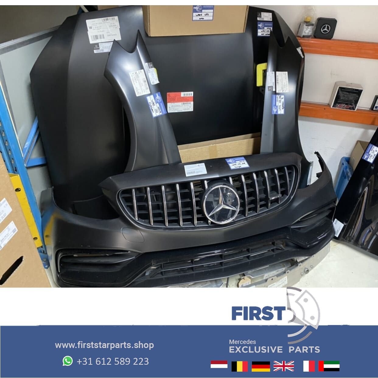 A205 C205 FACELIFT C63 S AMG VOORKOP ORIGINEEL Mercedes C 63, Utilisé, -, Avant, -