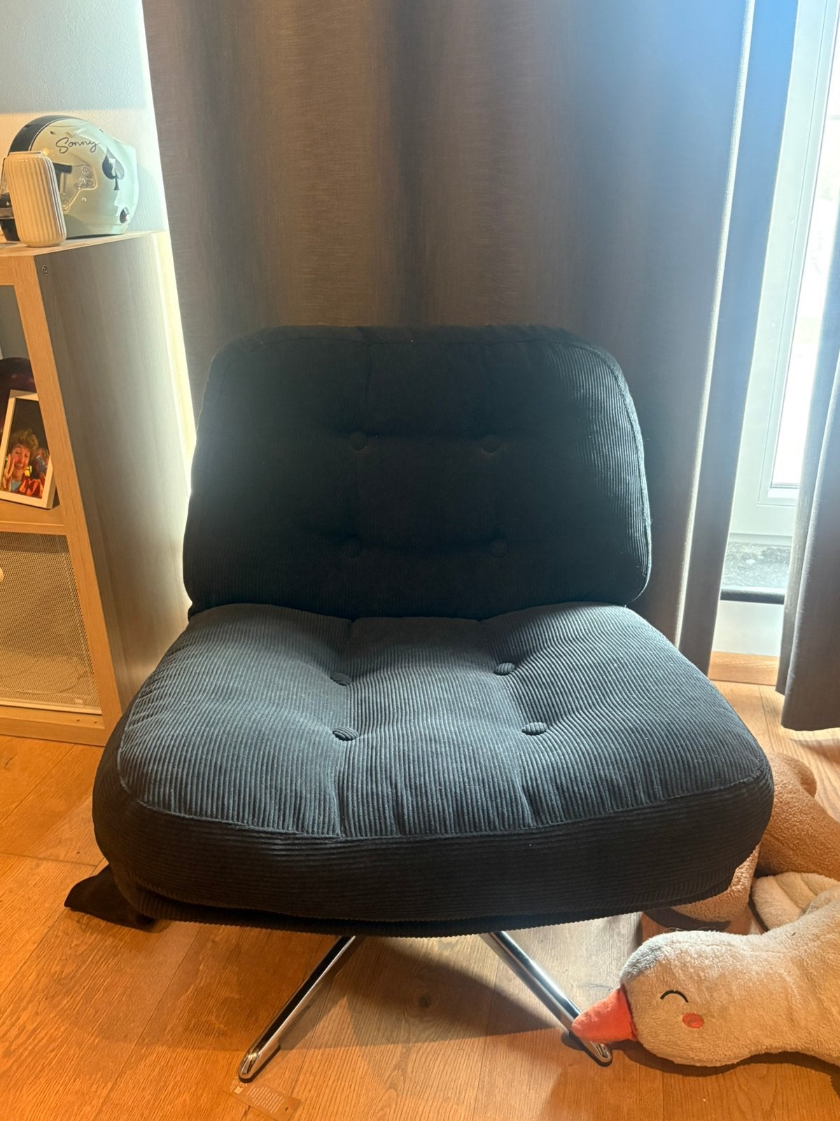 Ikea DYVLINGE Draai relax fauteuil, Kelinge zwart, Ophalen, Zo goed als nieuw, 75 tot 100 cm, 50 tot 75 cm