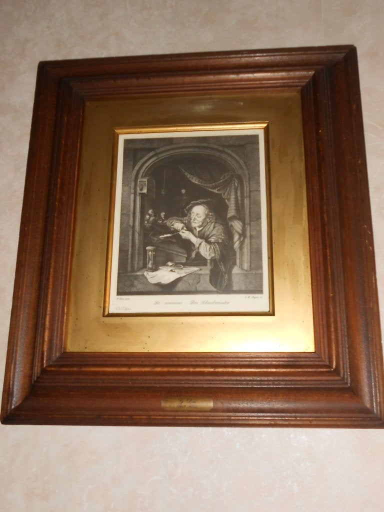 Zeefdruk van Gerrit Dow, Enlèvement ou Envoi, Personnages et figures fantastiques, Sérigraphie
