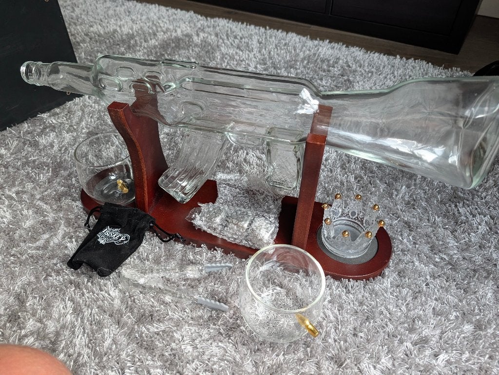 Whisiskey Karaf Set (Minor Rifleman) + glazen, Antiek en Kunst, Ophalen