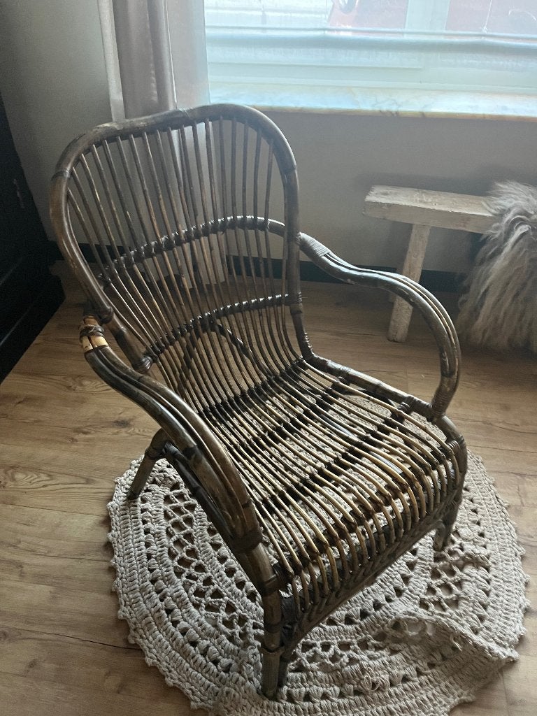 Retro zetel riet, Ophalen, Huis en Inrichting