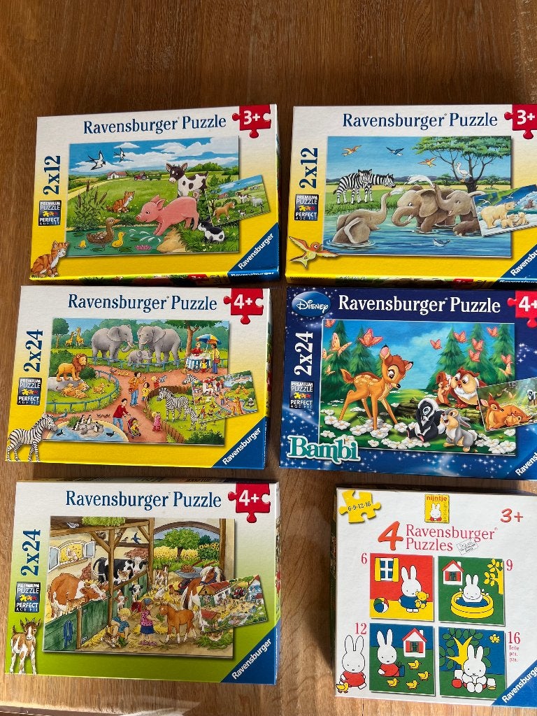 Set van 6 Ravensburger kinderpuzzels, Enlèvement, Utilisé, 2 à 4 ans