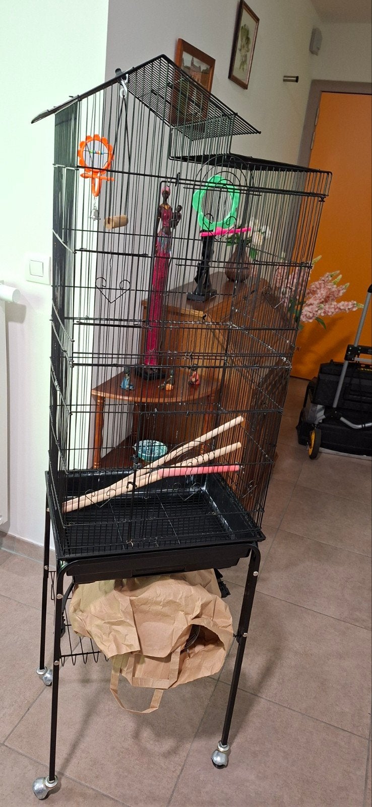 cage d'oiseaux, Animaux & Accessoires, Enlèvement, Utilisé, Métal, Cage à oiseaux