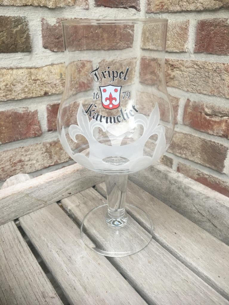 GLAS TRIPEL KARMELIET ZO GOED ALS NIEUW, Enlèvement ou Envoi, Comme neuf, Verre à bière