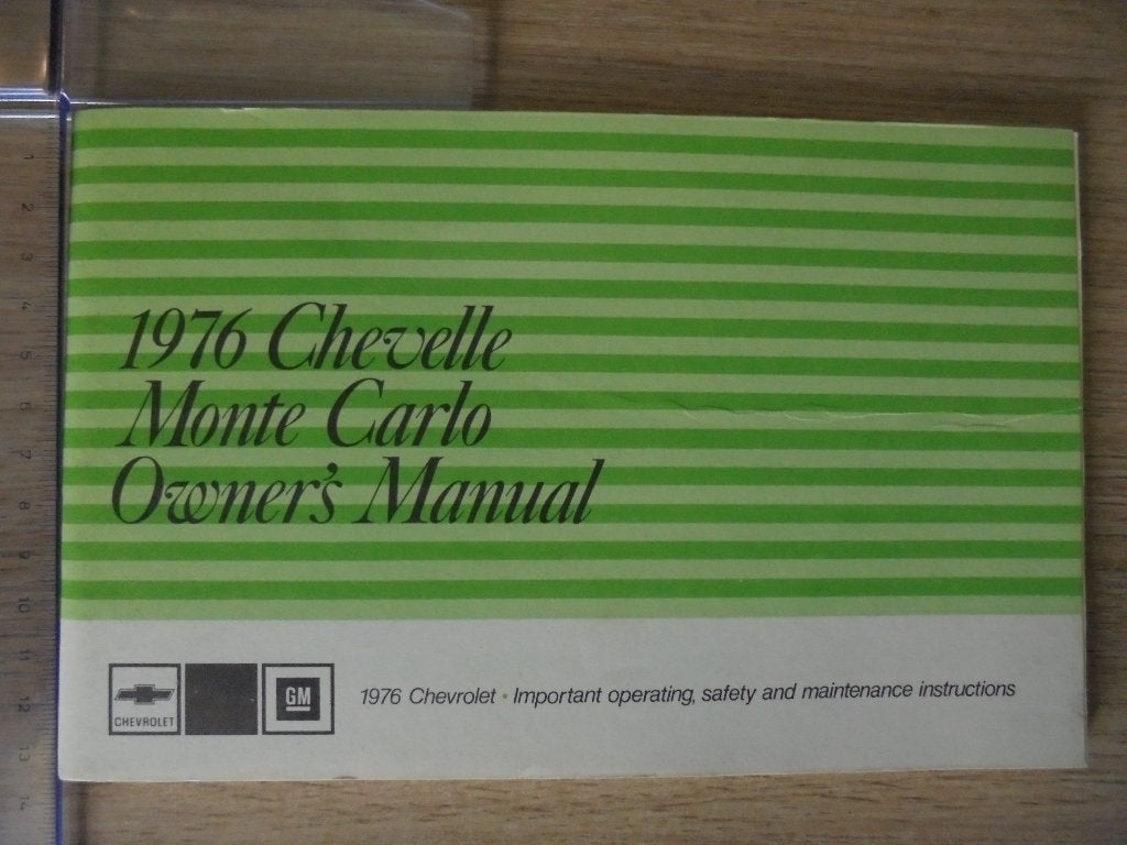 1976 Chevrolet Chevelle & Monte Carlo. Orig. Owner's Manual., Ophalen of Verzenden