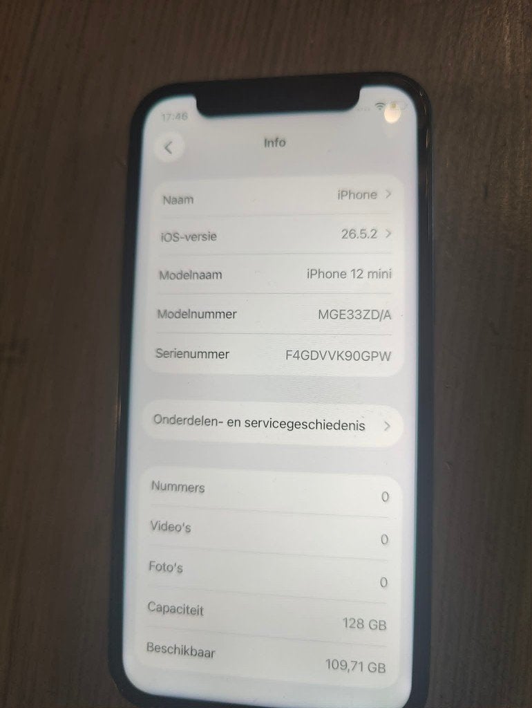 iPhone 12 mini, 256 GB, Enlèvement ou Envoi, IPhone 12 Mini, Comme neuf