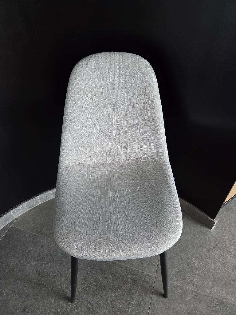 8 chaises salle à manger tissu gris, Tissus, Gris, Comme neuf, Enlèvement