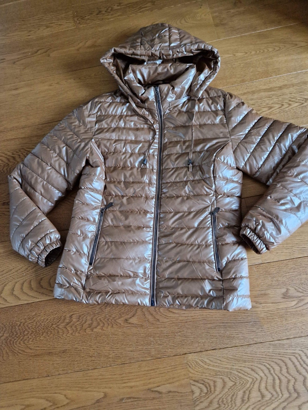 korte gewatteerde  damesjas, Jstyle, Enlèvement ou Envoi, Taille 42/44 (L), Brun