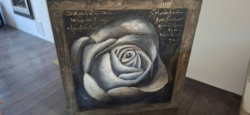 Bloem schilderij, Antiek en Kunst, Ophalen, 3D-effect, Bloemen